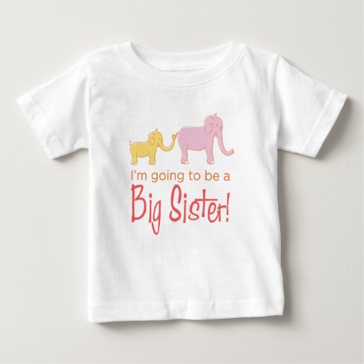 Ich werde eine große Schwester sein Baby T-shirt (Vorderseite)