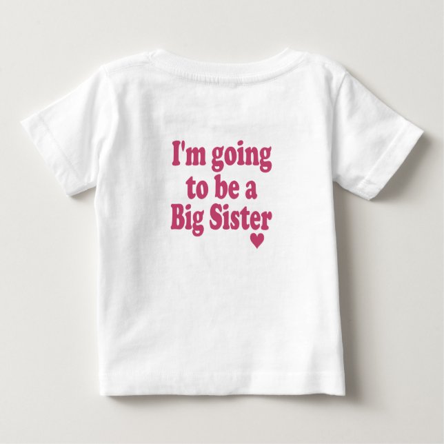 Ich werde eine große Schwester sein Baby T-shirt (Rückseite)