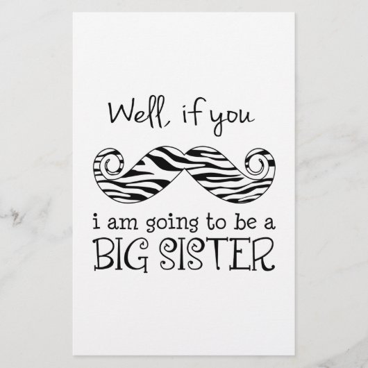 Ich werde eine große Schwester sein Briefpapier (Vorderseite)