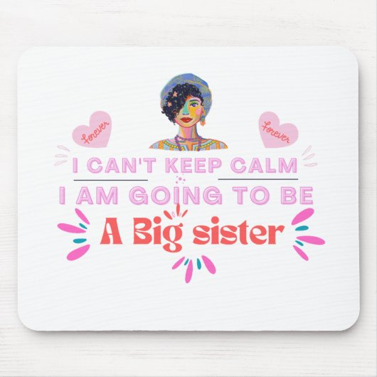 Ich werde eine große Schwester sein, Design von Ro Mousepad (Vorne)