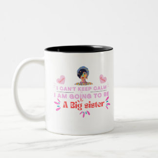 Ich werde eine große Schwester sein, Design von Ro Zweifarbige Tasse
