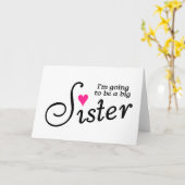 Ich werde eine große Schwester sein Karte (Gelbe Blume)