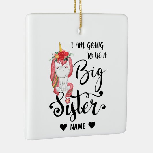 Ich werde eine große Schwester sein Keramikornament (Rechts)
