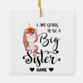 Ich werde eine große Schwester sein Keramikornament (Vorderseite)