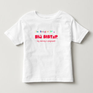 Ich werde eine große Schwester sein! Kleinkind T-shirt