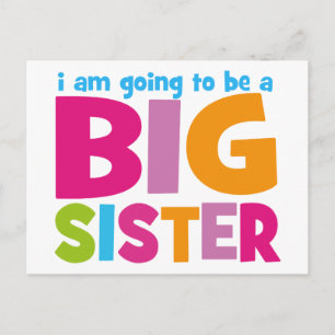 Ich werde eine große Schwester sein Postkarte