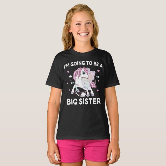 Ich werde eine große Schwester Unicorn sein T-Shirt (Vorne ganz)
