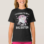 Ich werde eine große Schwester Unicorn sein T-Shirt (Vorderseite)