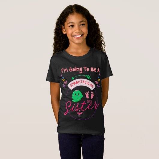 Ich werde eine Spooktacular Big Sister Niedlich T-Shirt (Vorne ganz)
