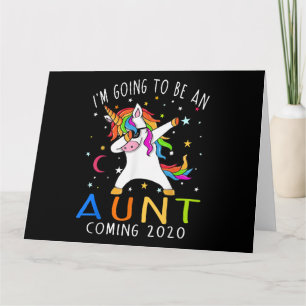 Ich werde eine Tante sein, die 2020 Unicorn Gesche Karte
