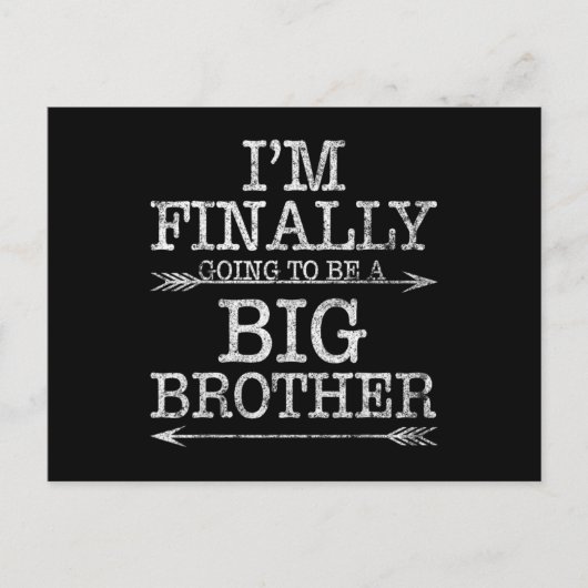 Ich werde endlich ein großer Bruder sein Postkarte (Vorderseite)