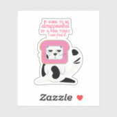 Ich werde enttäuscht werden, lustig aufkleber (Blatt)