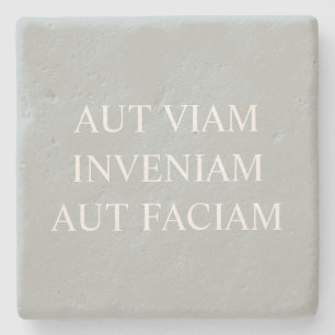 Ich werde entweder einen Weg finden oder... Latein Steinuntersetzer