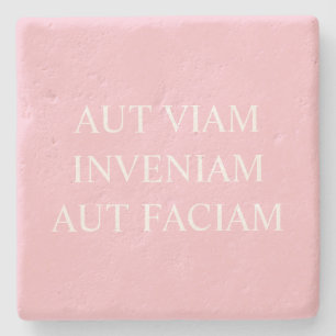 Ich werde entweder einen Weg finden oder... Latein Steinuntersetzer