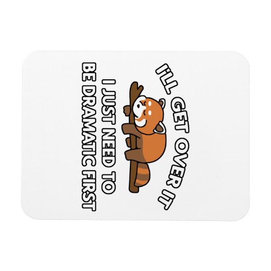Ich werde es mit Red Panda überwinden Magnet (Horizontal)