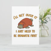 Ich werde es Platypus überwinden Dankeskarte (Stehend Vorderseite)