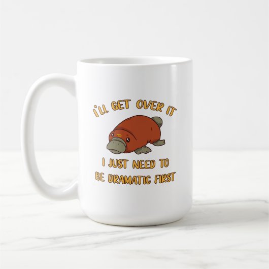 Ich werde es Platypus überwinden Kaffeetasse (Links)