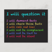 Ich werde es Postkarte befragen (Vorderseite)