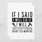 Ich werde es reparieren dankeskarte (Vorne/Hinten)