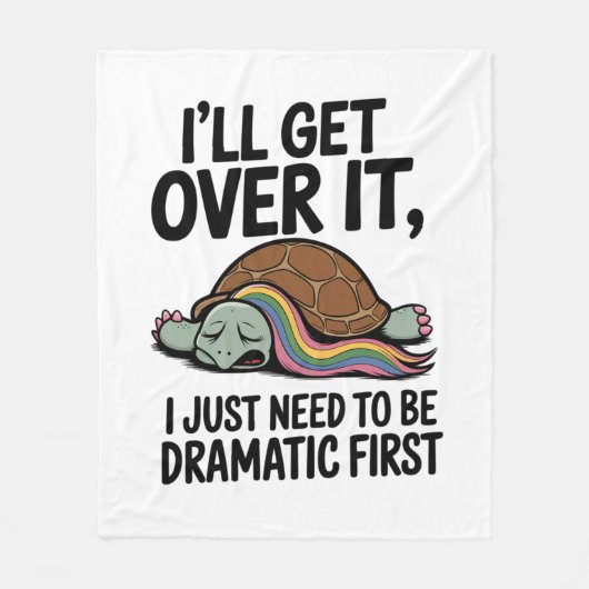 ICH WERDE ES ÜBERWINDEN - Funny Dramatic Zitat Bla Fleecedecke (Vorderseite)