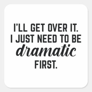 Ich werde es überwinden quadratischer aufkleber