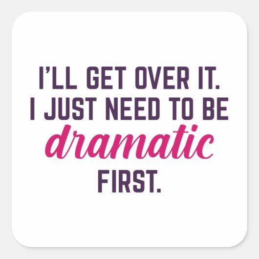 Ich werde es überwinden quadratischer aufkleber (Vorderseite)