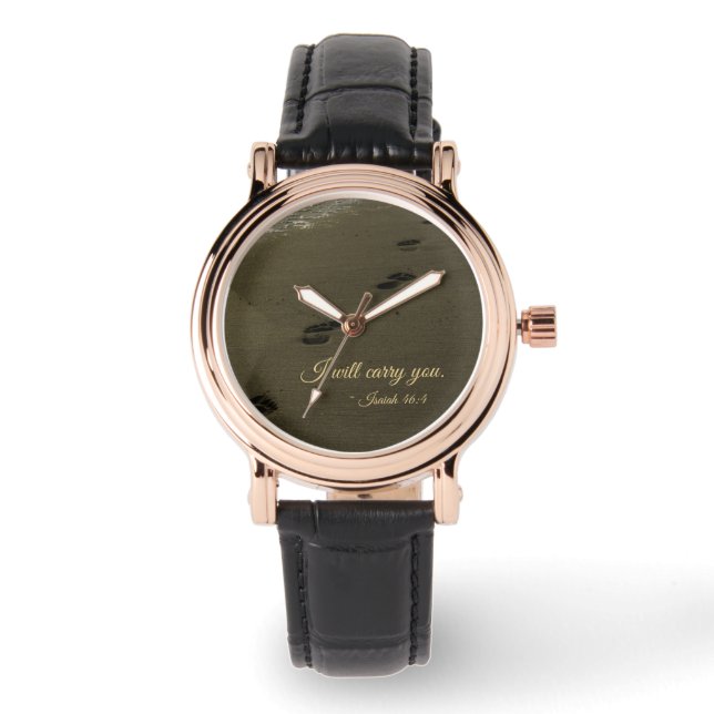 Ich werde euch Sandfußabdrücke tragen Armbanduhr (Vorderseite)
