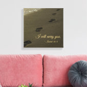 Ich werde euch Sandfußabdrücke tragen Leinwanddruck (Insitu (Wohnzimmer))