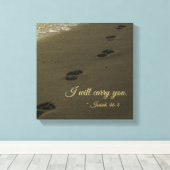 Ich werde euch Sandfußabdrücke tragen Leinwanddruck (Insitu (Holzboden))