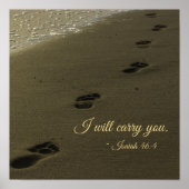 Ich werde euch Sandfußabdrücke tragen Poster (Vorne)