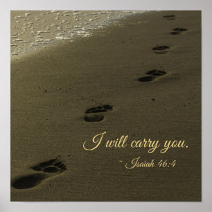Ich werde euch Sandfußabdrücke tragen Poster