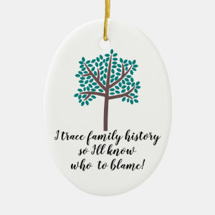 Ich werde Familiengeschichte nachvollziehen, also Keramik Ornament