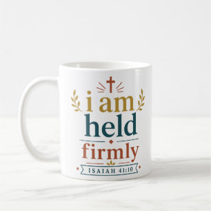Ich werde fest gehalten Inspirierendes Bibelvers-Z Kaffeetasse