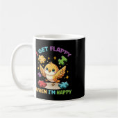 Ich werde flatterig wenn ich glücklich bin Süßer V Kaffeetasse (Links)