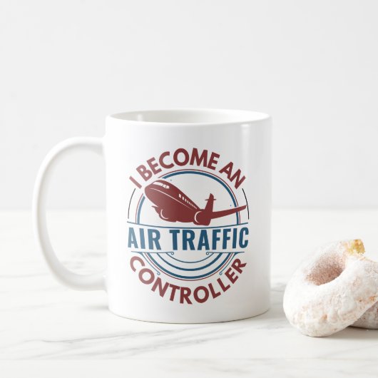 Ich werde Flugverkehrsleiter, witzige ATC-Zitate Kaffeetasse (Mit Donut)