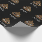 Ich werde Funny Poo Pun Dark BG Gekackt Geschenkpapier (Ecke)