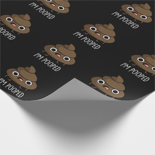 Ich werde Funny Poo Pun Dark BG Gekackt Geschenkpapier (Ecke)