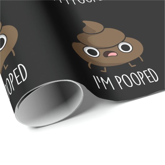 Ich werde Funny Poo Pun Dark BG Gekackt Geschenkpapier (Rolleneckpunkt)