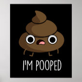 Ich werde Funny Poo Pun Dark BG Gekackt Poster (Vorne)
