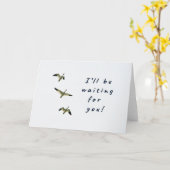 Ich werde für dich gewartet! karte (Gelbe Blume)