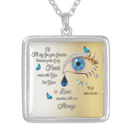 Ich werde für immer um dich weinen versilberte kette