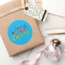 Ich werde für Käse singen - Spaß Typografie Design