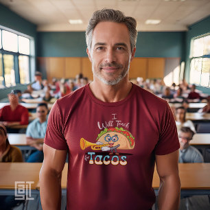 Ich werde für Tacos unterrichten Lehrer männlich M T-Shirt