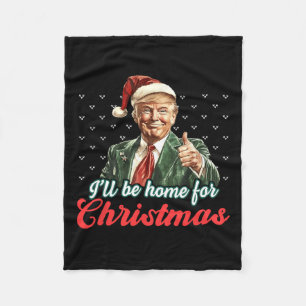 Ich werde für Weihnachten Weihnachten Weihnachtsma Fleecedecke