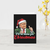 Ich werde für Weihnachten Weihnachten Weihnachtsma Karte (Gelbe Blume)