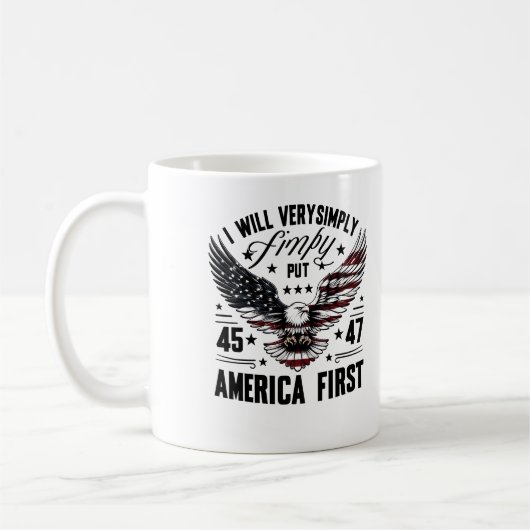 Ich werde ganz einfach 45 47 Amerika an erste Stel Kaffeetasse (Links)