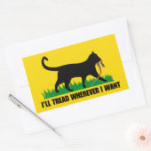 Ich werde gehen, wo immer ich Gewollt habe Rechteckiger Aufkleber (Umschlag)