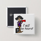 Ich werde gehört werden button (Vorne & Hinten)