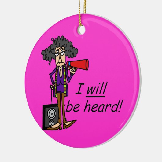 Ich werde gehört werden keramik ornament (Links)