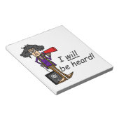 Ich werde gehört werden notizblock (angewinkelt)